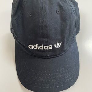 adidas Black Cap with White Trefoil Embroidery